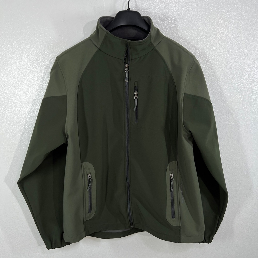 Black Diamond Softshell Jacket Men's XL/EG Green Zip Up Outdoor Full Zip Utility